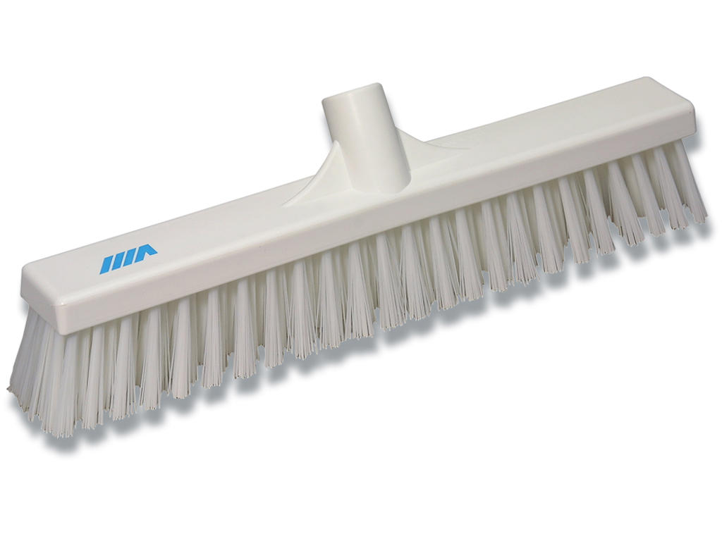 Fejekost, 41 cm, Hvid, PP/polyester/rustfrit stål, Bløde/stive børstehår, Vikan