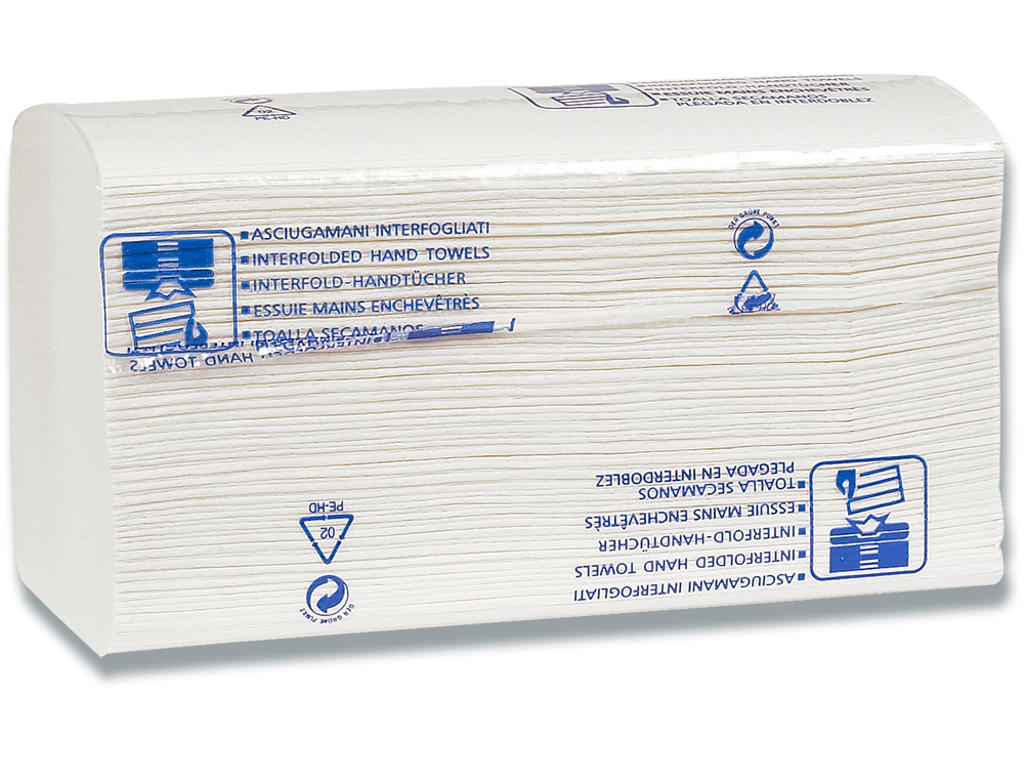 Håndklædeark, 2 lag, Z-fold, 3200 ark, Care-Ness Excellent 