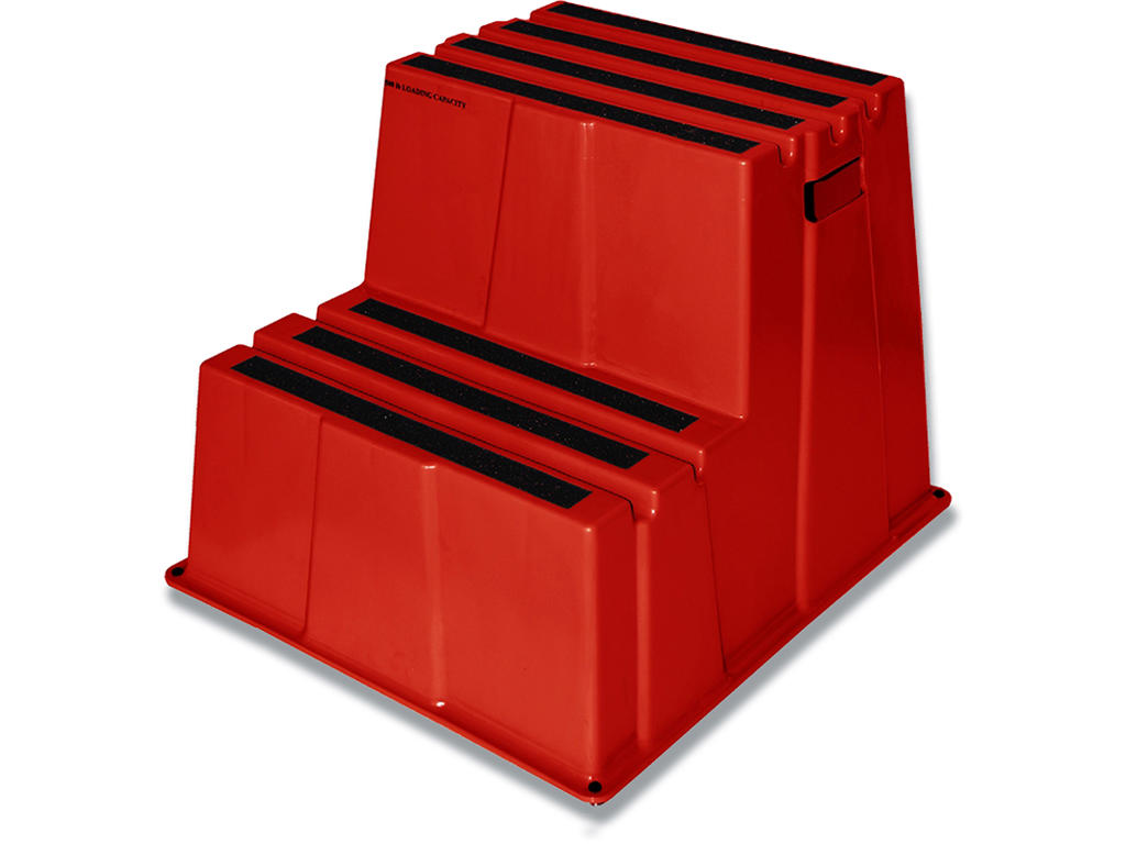 Sikkerhedstrin med 2 trin rød, Twinco