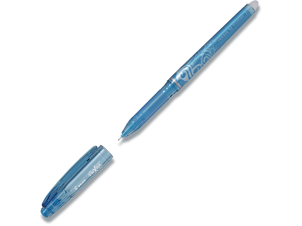 Rollerball gelpen, 0.5 mm, 0.25 mm, Lyseblå, Pilot FriXion Point BL-FRP5-LB