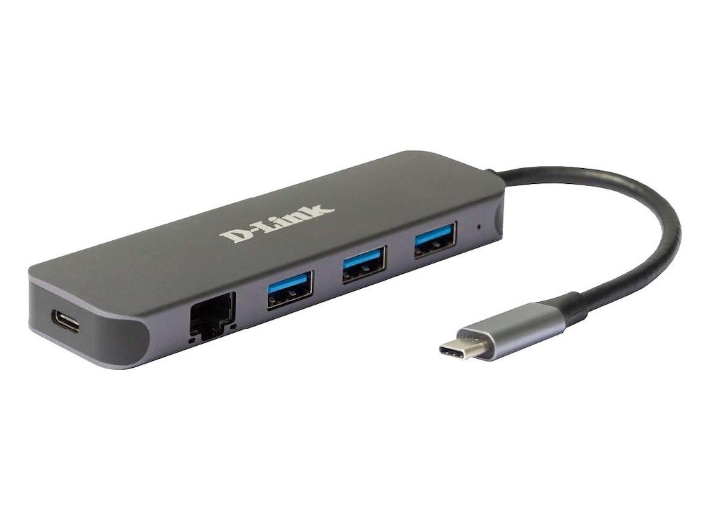 D-Link DUB-2334 dockingstation Ledningsført USB Type-C Grå