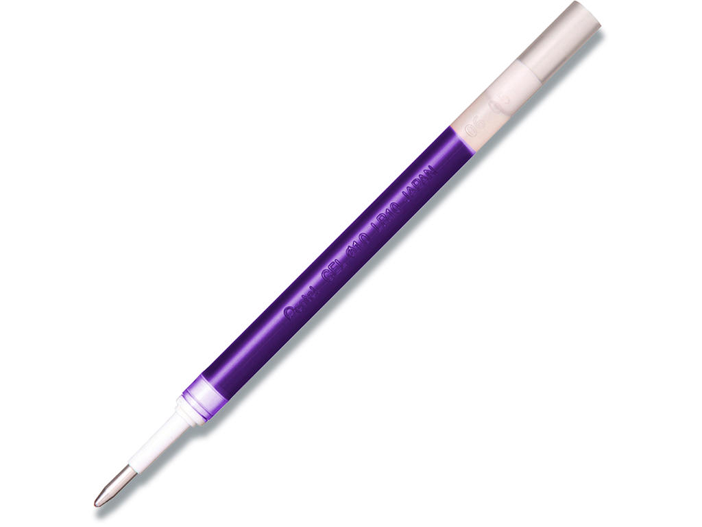 Rollerball gelpen refill, 1 mm, 0.5 mm, Violet, Pentel EnerGel LR10-VX