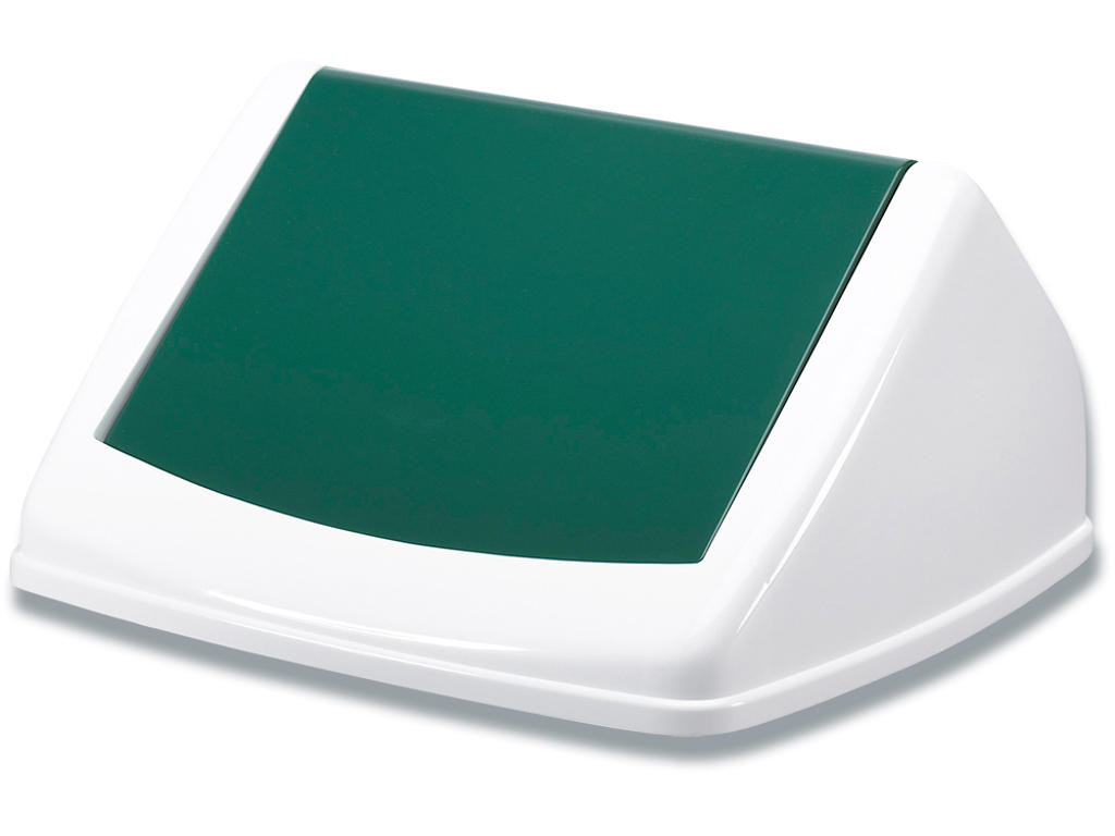 Låg til affaldsspand, Sving låg, 40 liter, Grøn, Durable DURABIN FLIP LID SQUARE 40