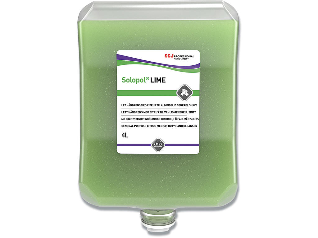 Håndrens, Gel, Refill, 4000 ml, SCJ Professional Solopol Lime