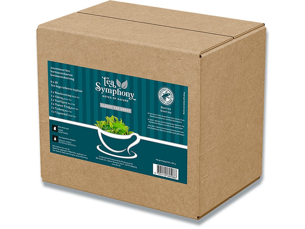 Brev-the, 6 varianter, 180 breve æsken, 1 æske, Tea Symphony