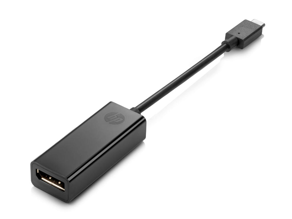 HP USB Type-C to DisplayPort Adapter USB grafisk adapter Sort