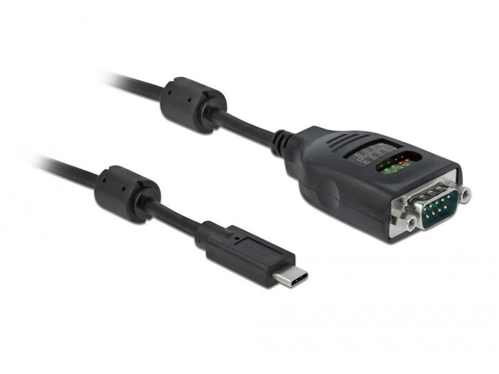 DeLOCK 90414 serielkabel Sort 2 m USB Type-C RS-232 DB9