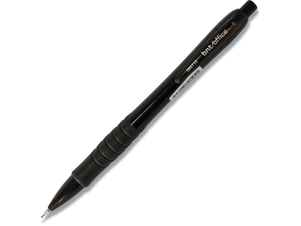 Stiftblyant, 0.7 mm, Pen: Sort, Med gummigreb, BNT Office 