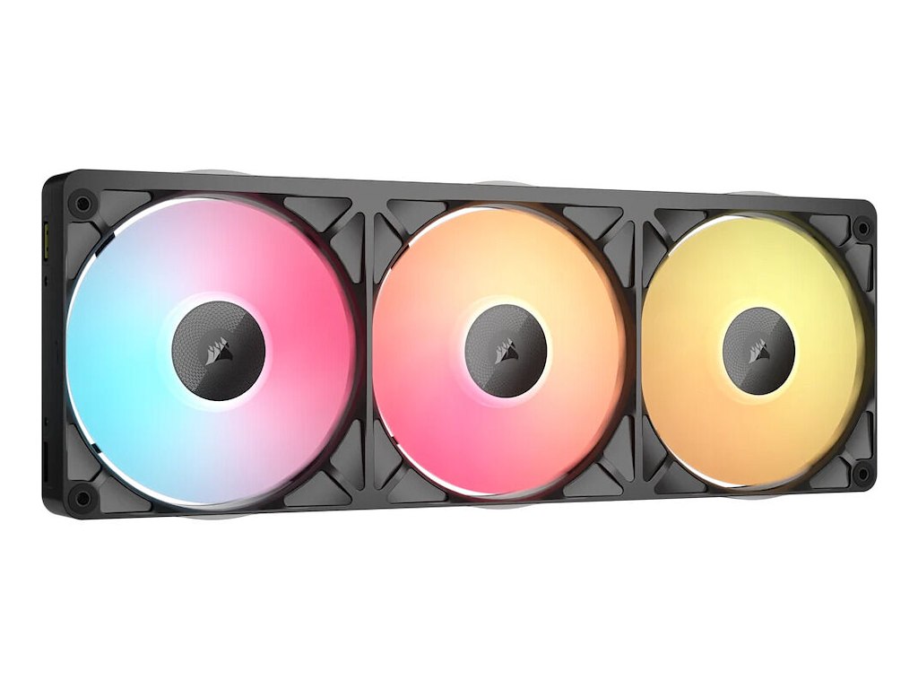 Corsair iCUE LINK RX360 II Unified Frame RGB PWM PC Fans Starter Kit Computerkabinet Luftkøler 12 cm Sort 1 stk