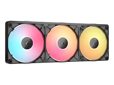 Corsair iCUE LINK RX360 II Unified Frame RGB PWM PC Fans Starter Kit Computerkabinet Luftkøler 12 cm Sort 1 stk