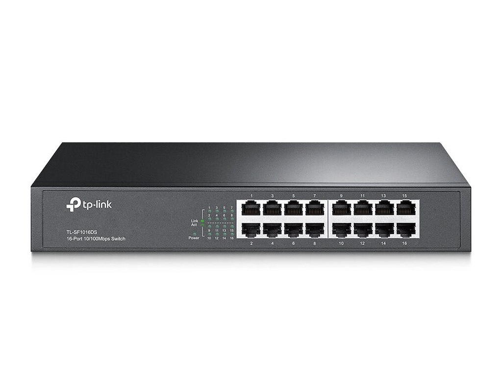 TP-Link TL-SF1016DS Ikke administreret Fast Ethernet (10/100) Sort