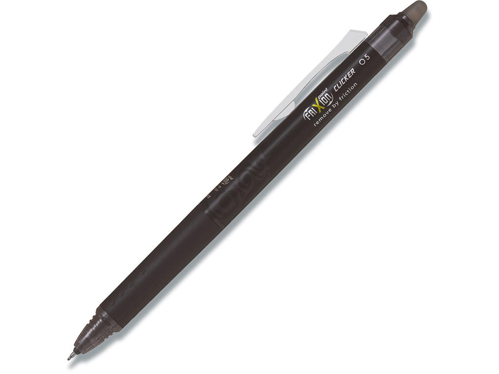 Rollerball gelpen, 0.5 mm, 0.25 mm, Sort, Pilot FriXion Point Clicker BLRT-FRP-5-B
