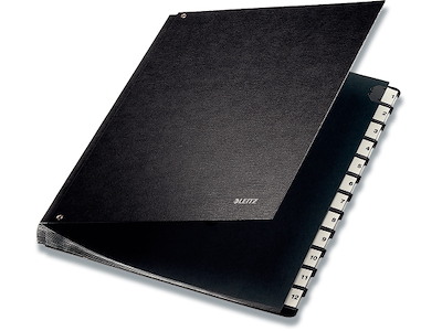 Sorteringsmappe, 1-12, Sort, A4, Leitz 