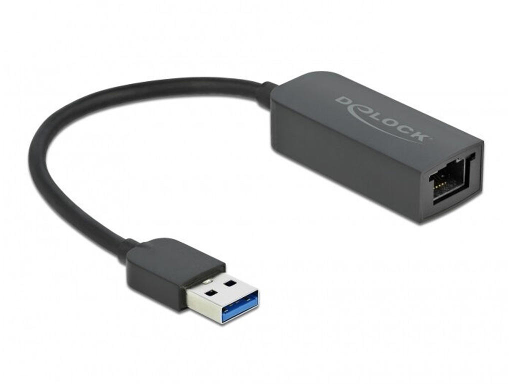 DeLOCK 66646 kabel kønsskifter USB 3.2 Gen 1 RJ45 Sort