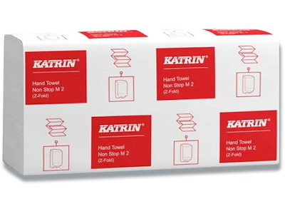 Håndklædeark, 2 lag, Z-fold, 3000 ark, Katrin