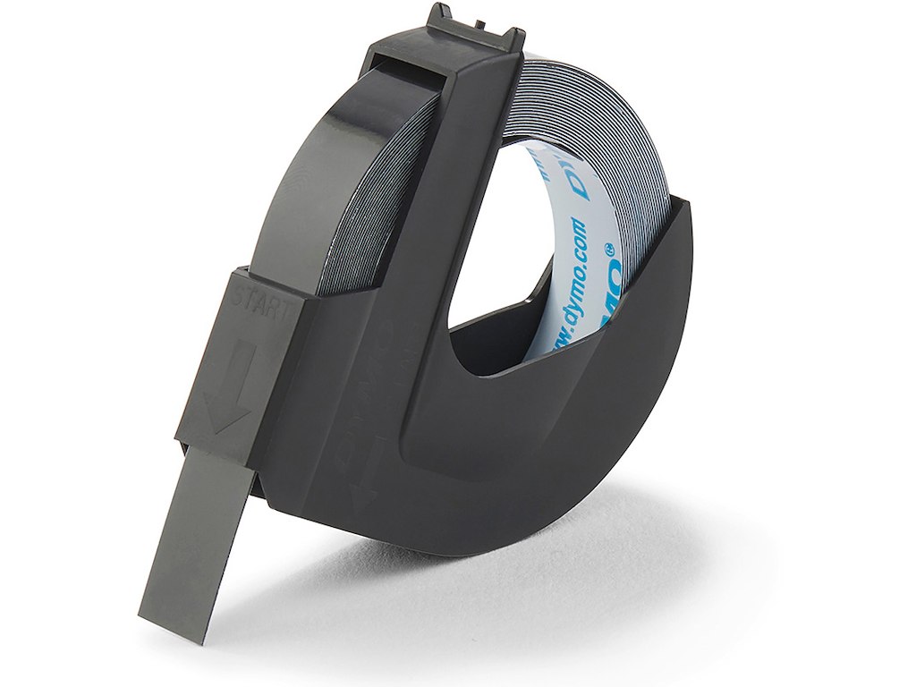 Prægetape, 9mm x 3m, Sort, 1 rulle, Dymo 3D 