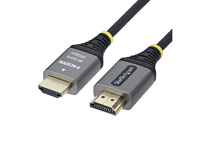 StarTech.com HDMI2-FLEX-4K60-50C HDMI-kabel 0,5 m HDMI Type A (Standard) Sort, Sølv