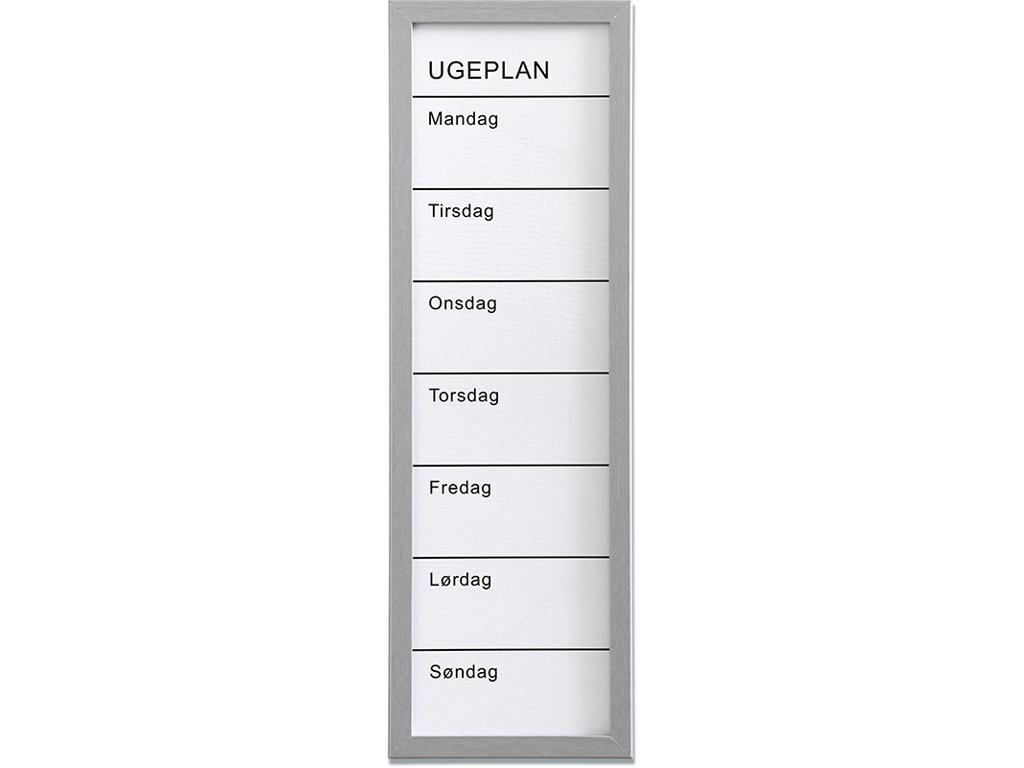 Planlægningstavle, Whiteboard, Ugeplan, Dansk, 60x20 cm, Naga 