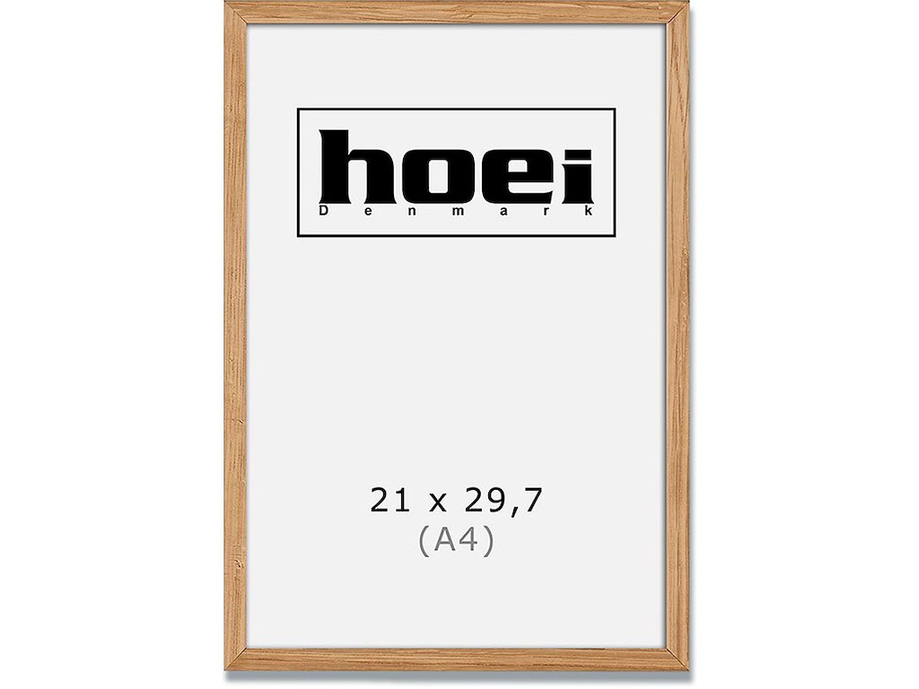 Fotoramme, 21x29.7 cm - A4, Natur, Egetræ, Hoei 200