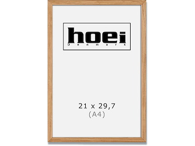 Fotoramme, 21x29.7 cm - A4, Natur, Egetræ, Hoei 200