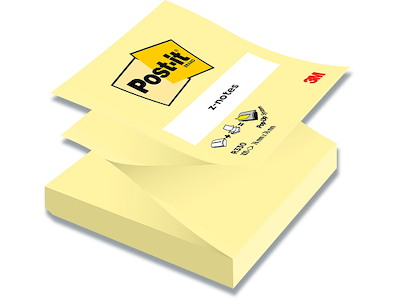 Memonotes, 76x76 mm, Gul, 1 blok, Post-it Z-notes