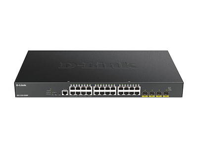 D-Link DGS-1250-28XMP Administreret L3 Gigabit Ethernet (10/100/1000) Strøm over Ethernet (PoE) Sort