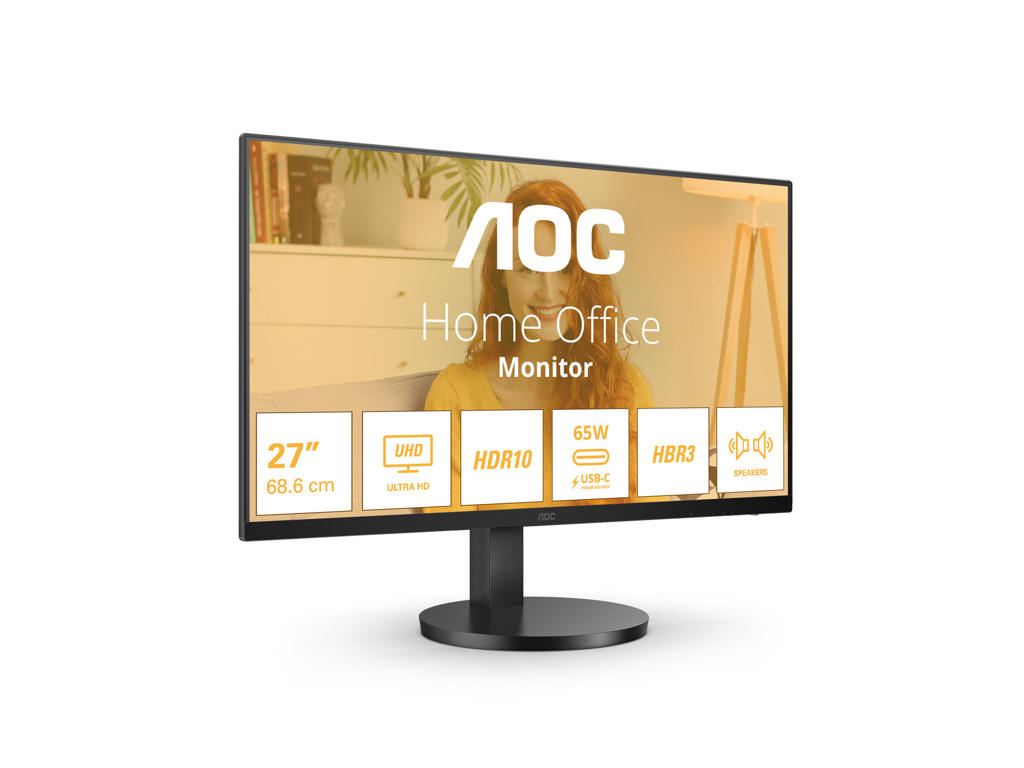 AOC B3 U27B3CF computerskærm 68,6 cm (27") 3840 x 2160 pixel 4K Ultra HD LCD Sort