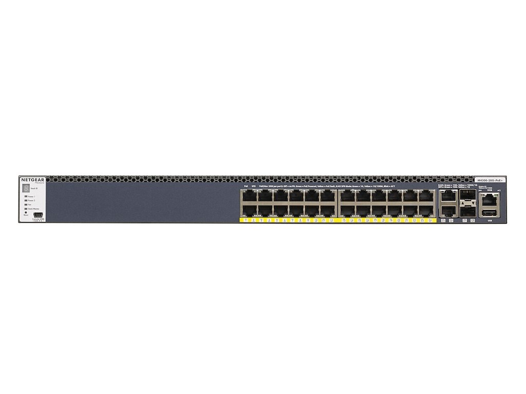 NETGEAR GSM4328PA Administreret L2/L3/L4 10G Ethernet (100/1000/10000) Strøm over Ethernet (PoE) 1U Sort