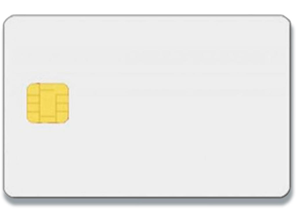 Plastkort, Med SLE5542 chip med 256 byte hukommelse, Til kortprinter, 54x86x0.76 mm, 1 stk