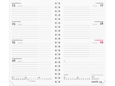 Planner, 2027, Week International, 1 uge pr. opslag, Refill, Mayland