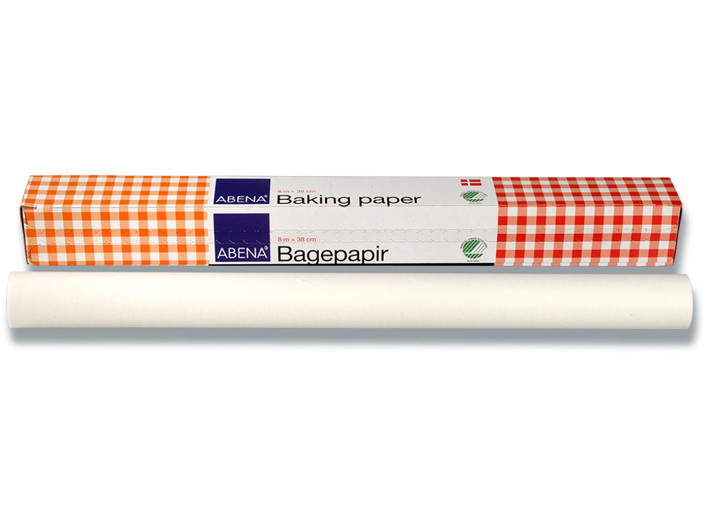 Bagepapir, Bleget, 38 cm, 8 m, 1 rulle, Abena 