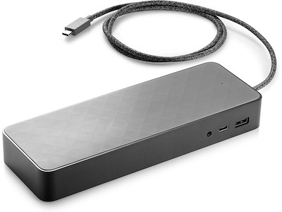 HP USB-C Universal Dock w/4.5mm Adapter Ledningsført USB 3.2 Gen 1 (3.1 Gen 1) Type-C Sort