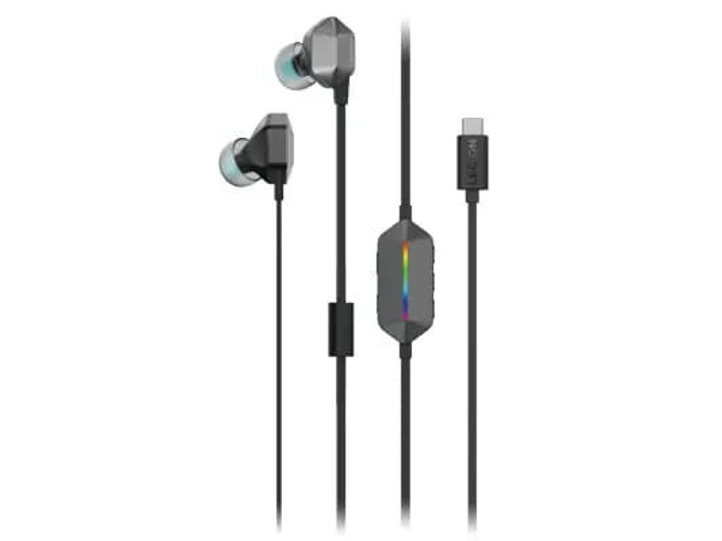Lenovo Legion E510 Hovedtelefoner Ledningsført I ørerne Spil USB Type-C Grå