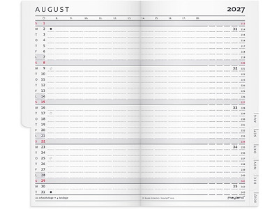 Planner, 2027, Index Mini, 1 måned pr. opslag, Refill, Mayland
