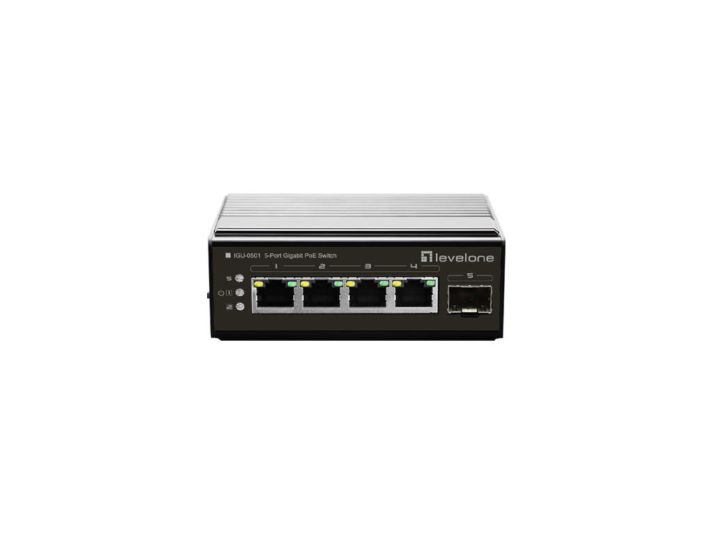 LevelOne IGU-0501 netværksswitch Gigabit Ethernet (10/100/1000) Sort