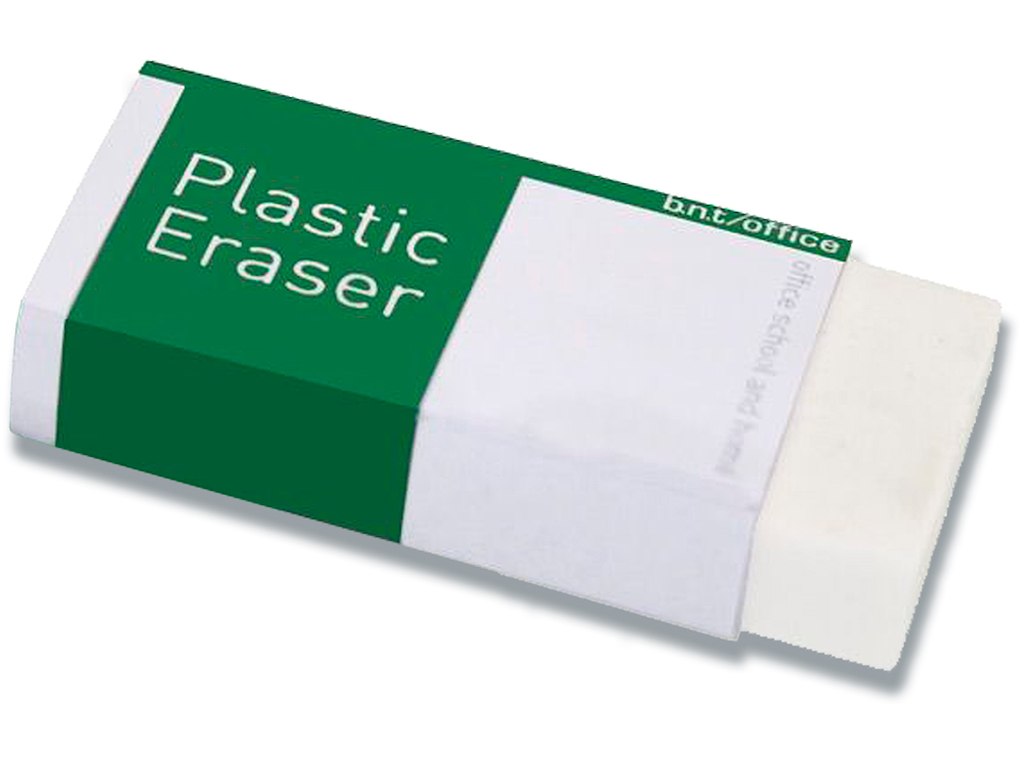 Viskelæder, Standard, Hvid, 1 stk, BNT Office 