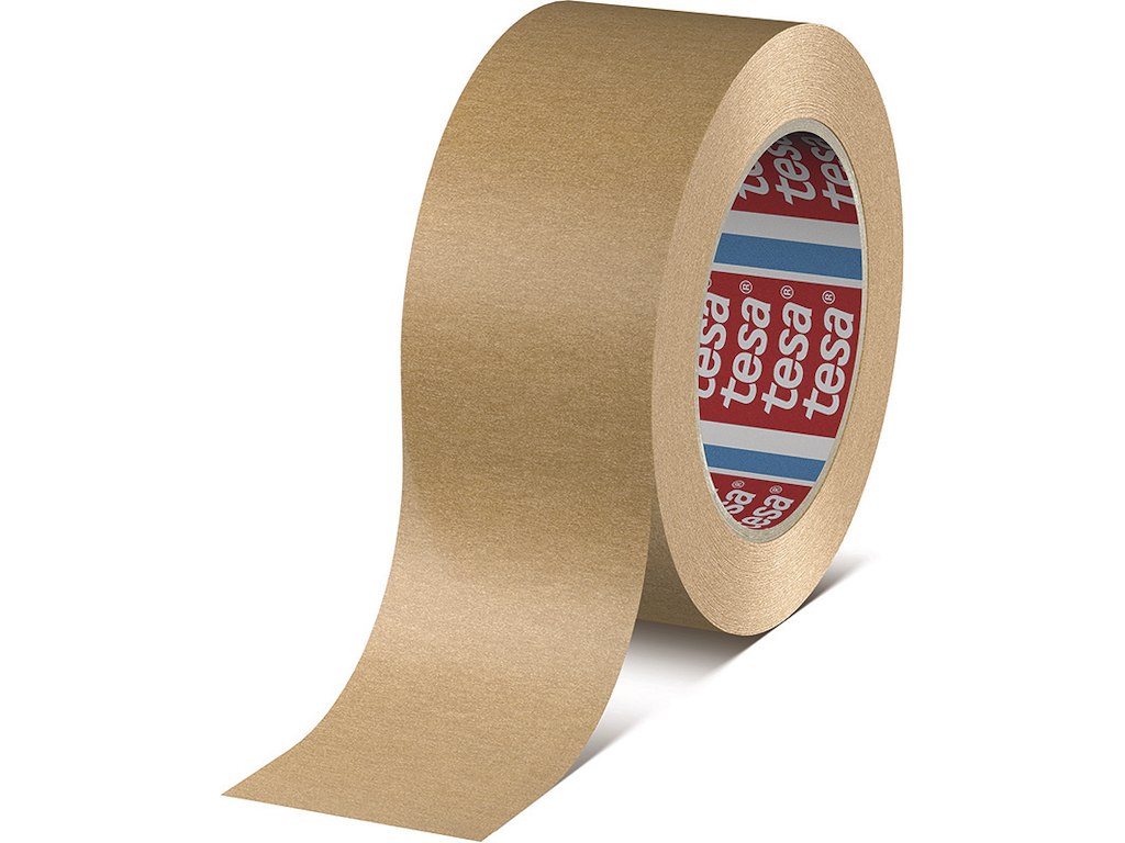Tape - emballage, 50mm x 50m, Brun, 1 rulle, Tesa Papir 4713