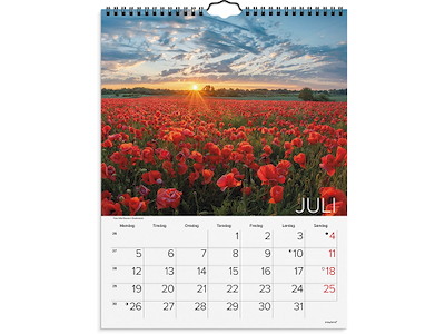 Vægkalender, 2027, Dansk natur, 1 måned pr. opslag, Mayland