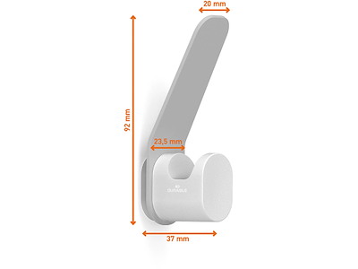 Knage, Dobbelt, Grå, 4 stk, Durable DURASTORE