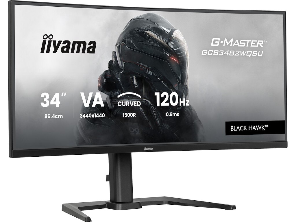 iiyama GCB3482WQSU-B1 computerskærm 86,4 cm (34") 3440 x 1440 pixel UltraWide Quad HD LED Sort