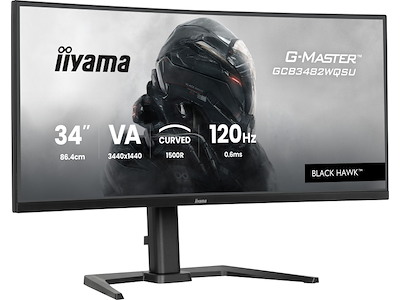 iiyama GCB3482WQSU-B1 computerskærm 86,4 cm (34") 3440 x 1440 pixel UltraWide Quad HD LED Sort