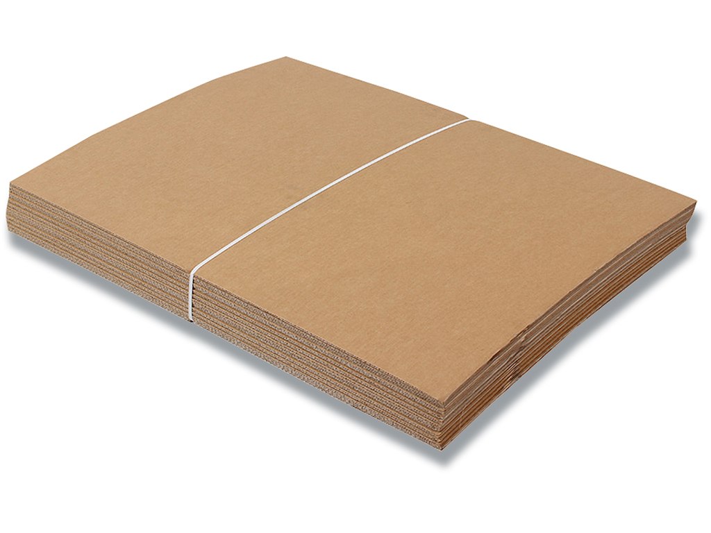 Bølgepap, 200 ark, 15 x 50cm, Brun, 