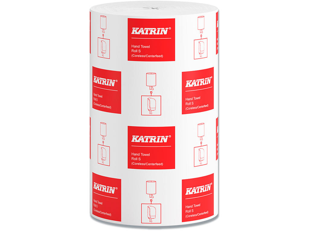 Håndklæderulle, Centertræk, 1 lag, 12 ruller, Katrin S