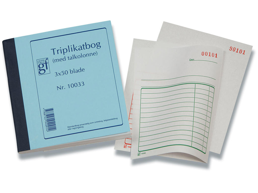 Triplikatbog, Med talkolonne, 13 linjer, 150x108 mm, GF 