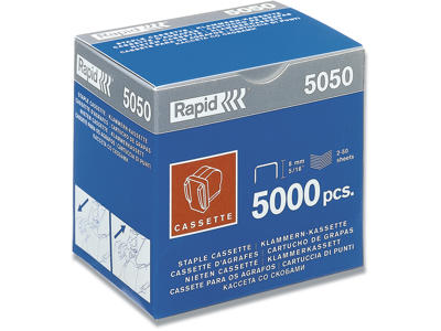 Hæfteklammekassette, 50 ark, 5000 klammer, Rapid 5050e, Rapid R5050e