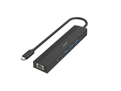 Hama 00200144 interface hub USB 3.2 Gen 1 (3.1 Gen 1) Type-C 5000 Mbit/s Sort