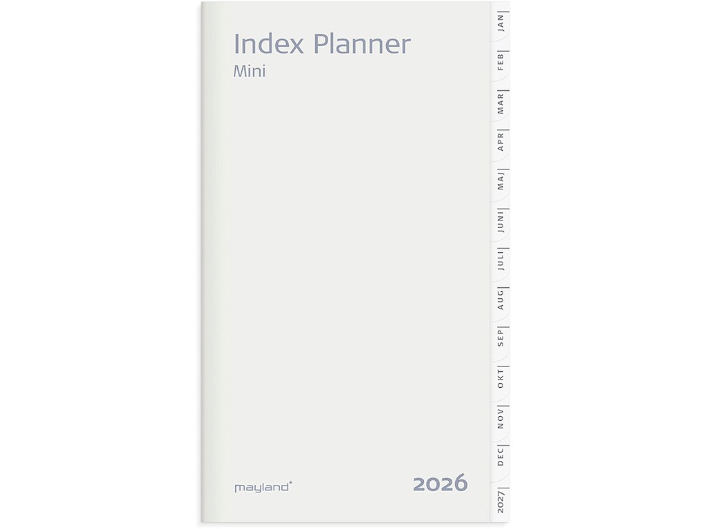 Planner, 2026, Index Mini, 1 måned pr. opslag, Refill, Mayland