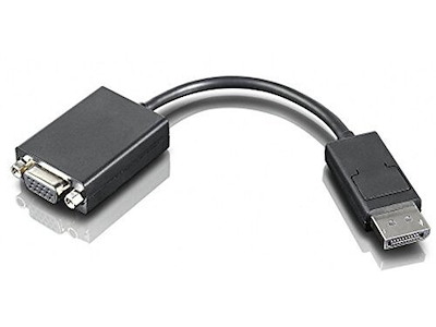 Lenovo 4X90F92980 videokabel adapter VGA (D-Sub) DisplayPort Sort