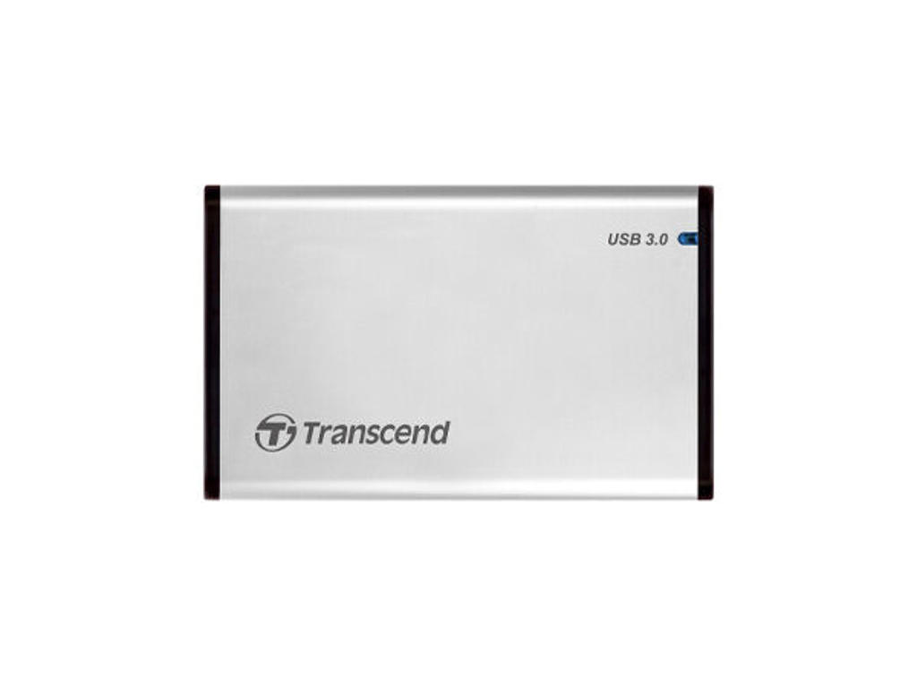 Transcend StoreJet 25S3 HDD/SSD kabinet Sølv 2.5" USB-drevet