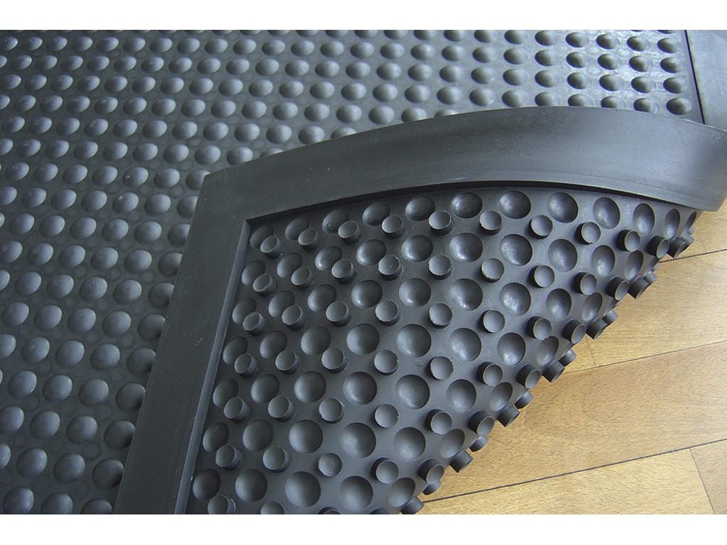 Arbejdsmåtte, 90x120 cm, Sort, Naturgummi, Matting Yoga Bubble